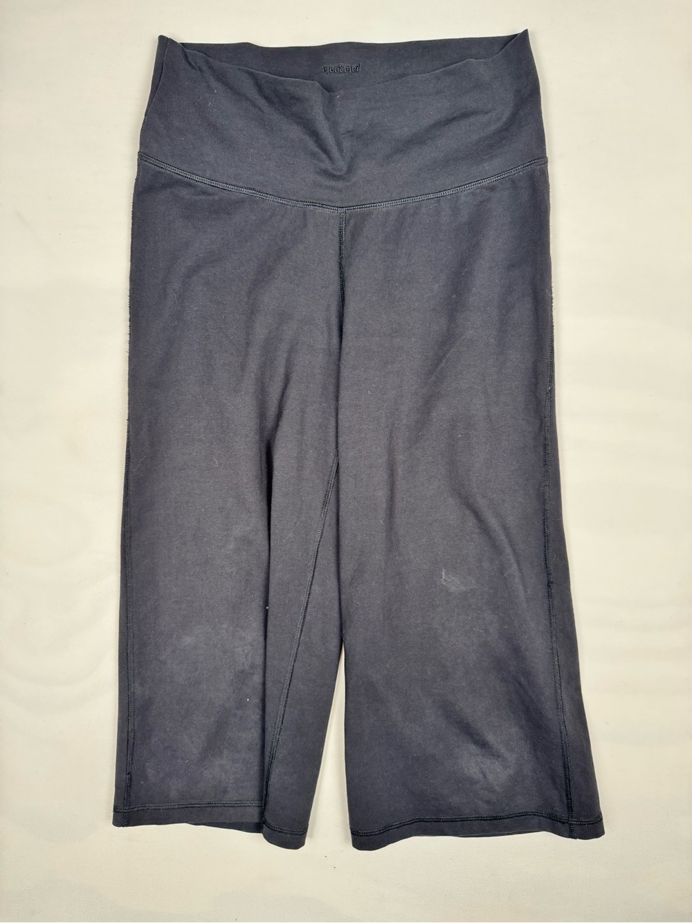 Patagonia Mid Rise Wide Leg Stretch Pull On Yoga Pants Black Women’s S Roll Down